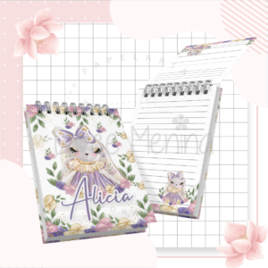 Bloco de Anotações - Tema Coelhinha Lilás