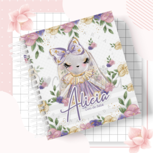 Livro do Bebê - Tema Coelhinha Lilás