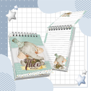 Bloco de Anotações Baby - Tema Elefante
