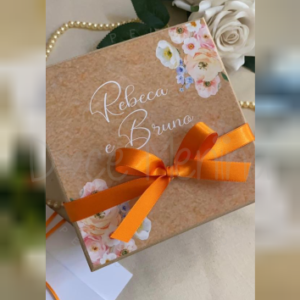 Convite em Caixa MDF Quadrada, Kit com 2 caixas