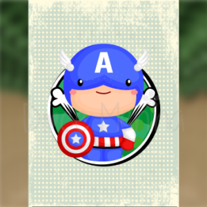 Caderno Brochura Universitário Capitão América Cute