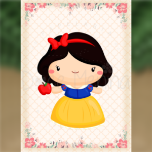 Caderno Brochura Universitário  Branca de Neve Cute